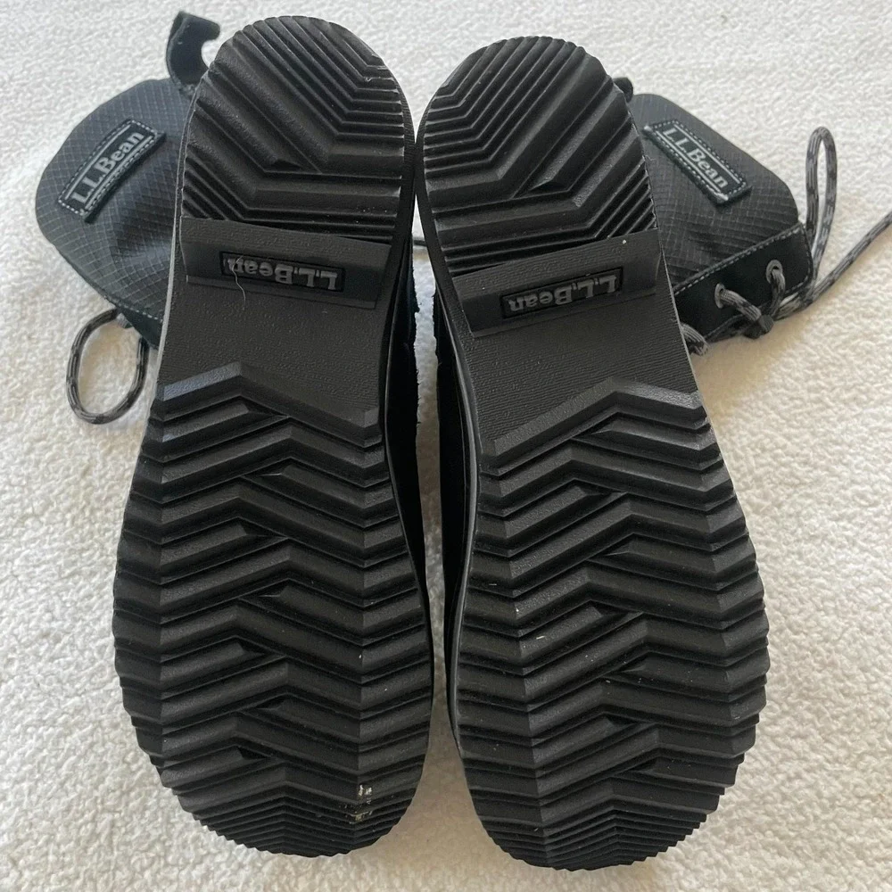 LL Bean Youth Boots Insulated 200g Waterproof Tek 2.5 Laceup Size 3 Black Duck